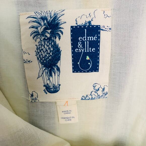 Anthropologie Edme & Esyllte Striped Linen Skirt Size 4 - Picture 9 of 9